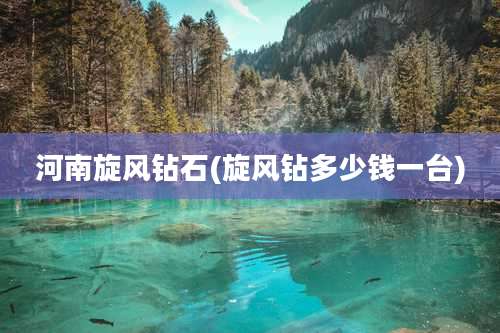 河南旋风钻石(旋风钻多少钱一台)