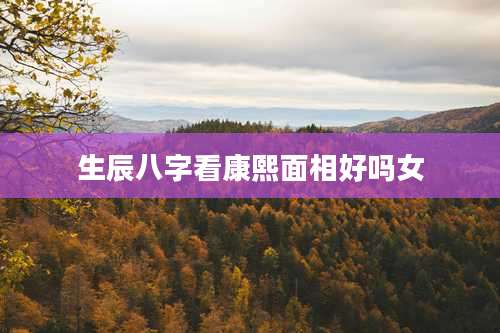 生辰八字看康熙面相好吗女