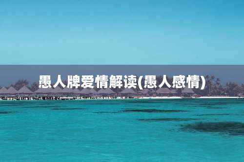 愚人牌爱情解读(愚人感情)