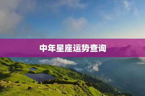 中年星座运势查询