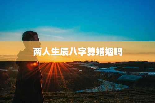两人生辰八字算婚姻吗