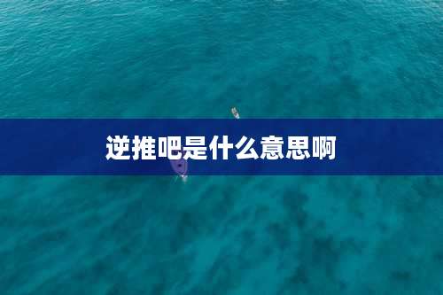 逆推吧是什么意思啊