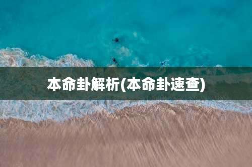 本命卦解析(本命卦速查)