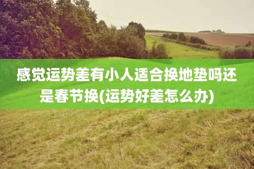 感觉运势差有小人适合换地垫吗还是春节换(运势好差怎么办)