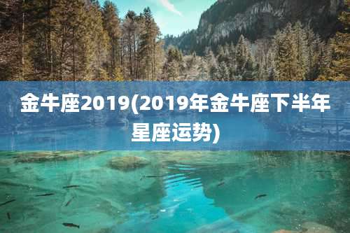 金牛座2019(2019年金牛座下半年星座运势)