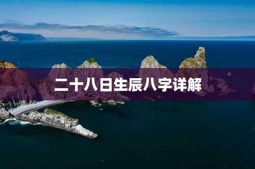 二十八日生辰八字详解