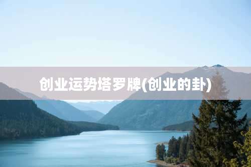 创业运势塔罗牌(创业的卦)