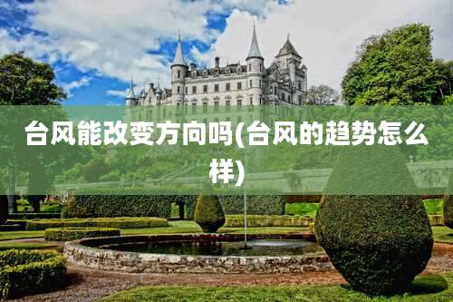 台风能改变方向吗(台风的趋势怎么样)