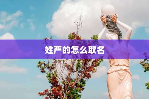 姓严的怎么取名