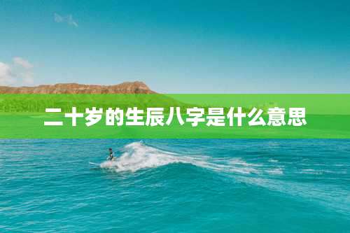 二十岁的生辰八字是什么意思