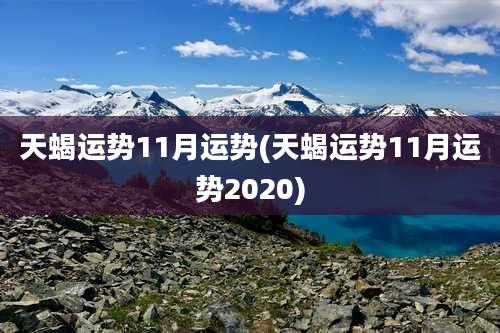 天蝎运势11月运势(天蝎运势11月运势2020)