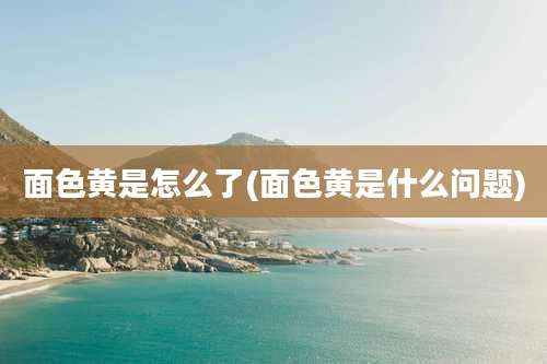 面色黄是怎么了(面色黄是什么问题)
