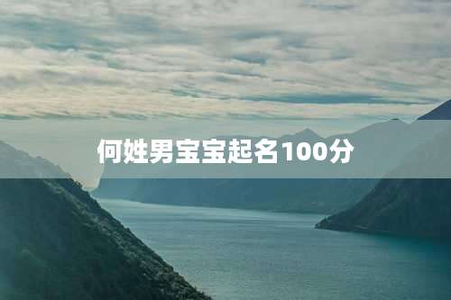 何姓男宝宝起名100分
