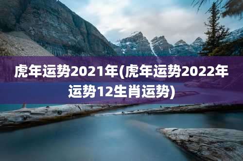 虎年运势2021年(虎年运势2022年运势12生肖运势)