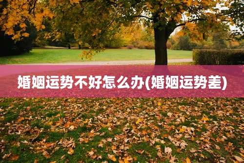 婚姻运势不好怎么办(婚姻运势差)