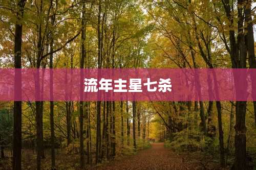 流年主星七杀