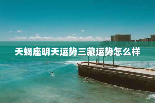 天蝎座明天运势三藏运势怎么样