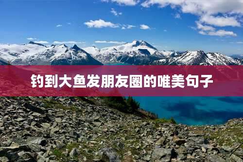 钓到大鱼发朋友圈的唯美句子