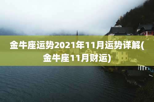 金牛座运势2021年11月运势详解(金牛座11月财运)