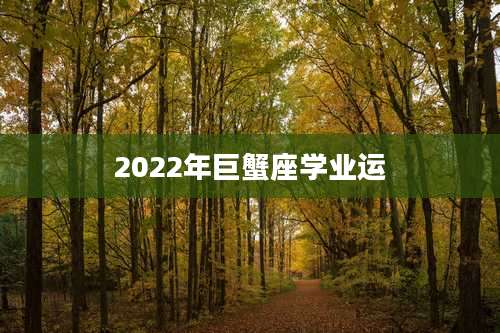 2022年巨蟹座学业运