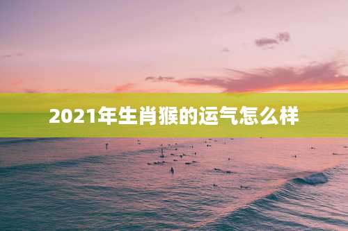 2021年生肖猴的运气怎么样
