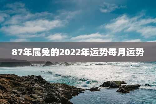 87年属兔的2022年运势每月运势