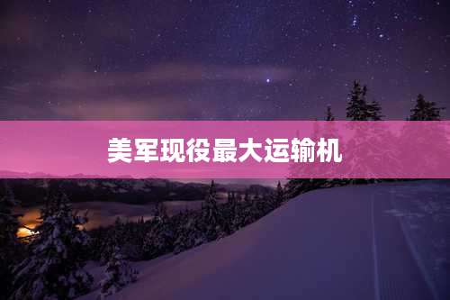 美军现役最大运输机