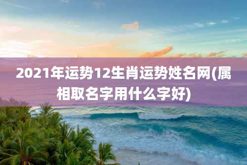 2021年运势12生肖运势姓名网(属相取名字用什么字好)
