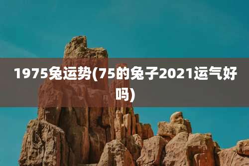 1975兔运势(75的兔子2021运气好吗)