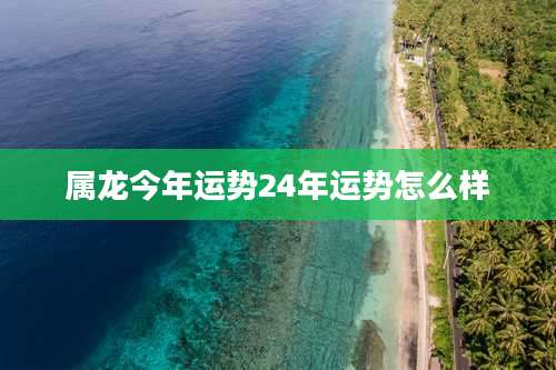 属龙今年运势24年运势怎么样