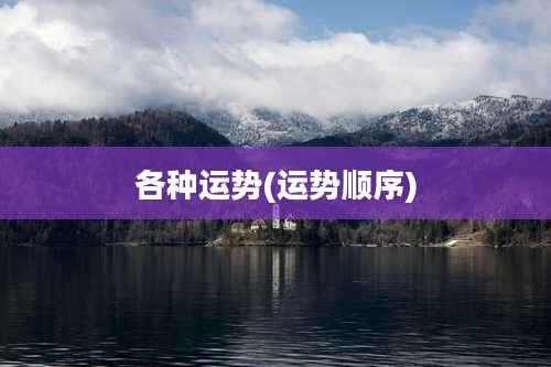 各种运势(运势顺序)