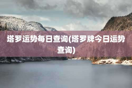 塔罗运势每日查询(塔罗牌今日运势查询)