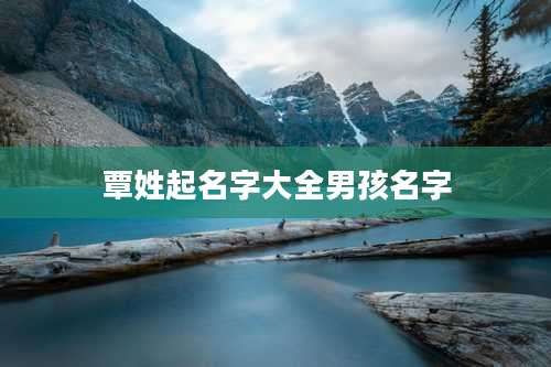 覃姓起名字大全男孩名字