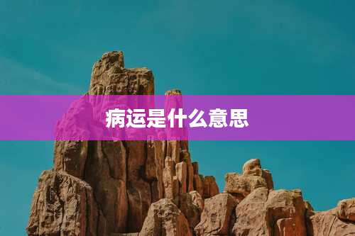 病运是什么意思
