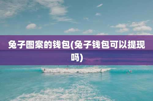 兔子图案的钱包(兔子钱包可以提现吗)