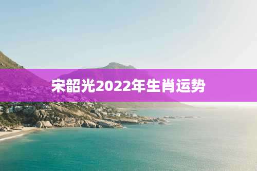 宋韶光2022年生肖运势