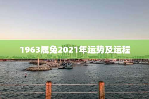 1963属兔2021年运势及运程