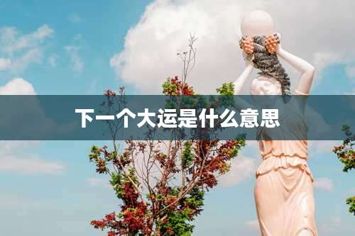 下一个大运是什么意思
