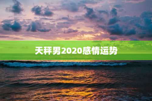 天秤男2020感情运势