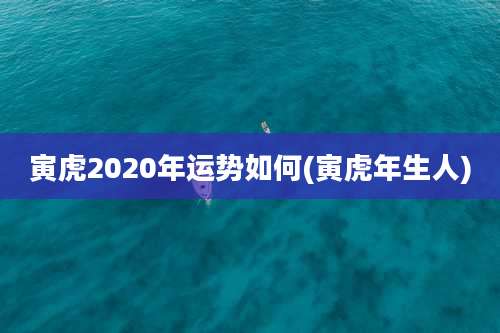 寅虎2020年运势如何(寅虎年生人)