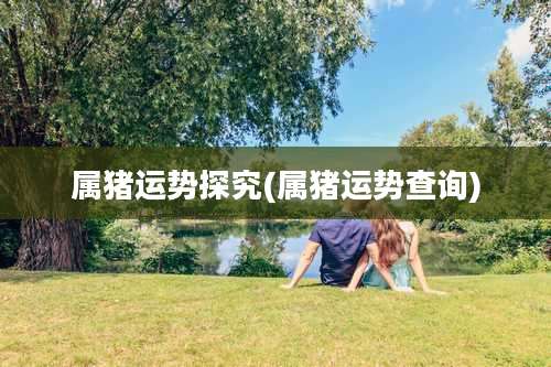 属猪运势探究(属猪运势查询)