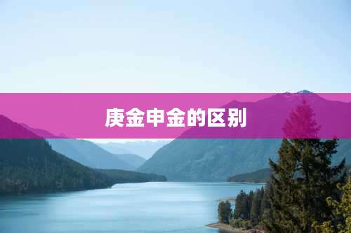 庚金申金的区别