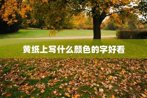 黄纸上写什么颜色的字好看