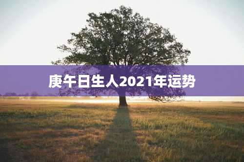 庚午日生人2021年运势