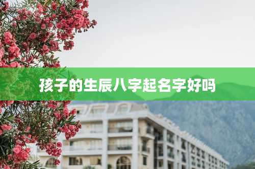 孩子的生辰八字起名字好吗