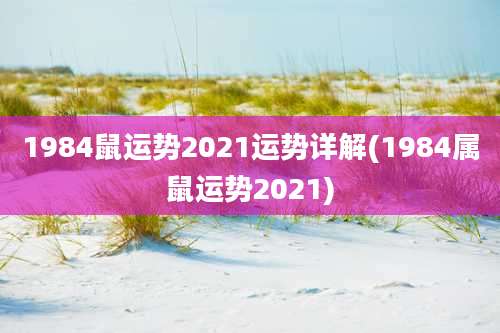 1984鼠运势2021运势详解(1984属鼠运势2021)