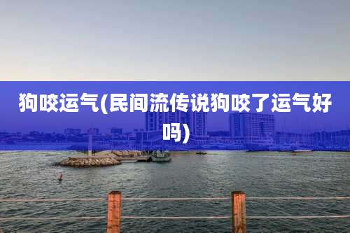 狗咬运气(民间流传说狗咬了运气好吗)
