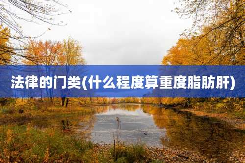 法律的门类(什么程度算重度脂肪肝)