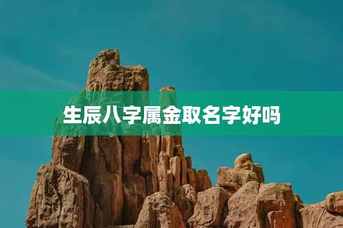 生辰八字属金取名字好吗