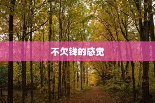 不欠钱的感觉